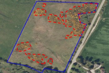 Arial view of a land parcel Arial view of a land parcel