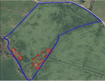 Arial view of a land parcel Arial view of a land parcel